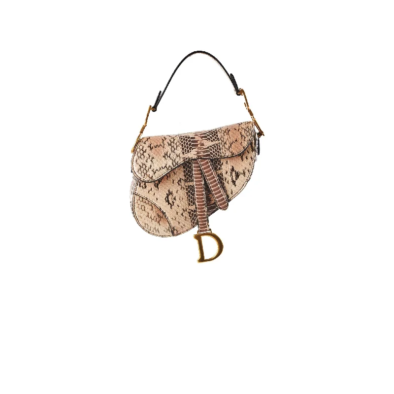 The Dior Handbag You’ve Been Dreaming OfChristina Dior Mini Saddle Snake Skin