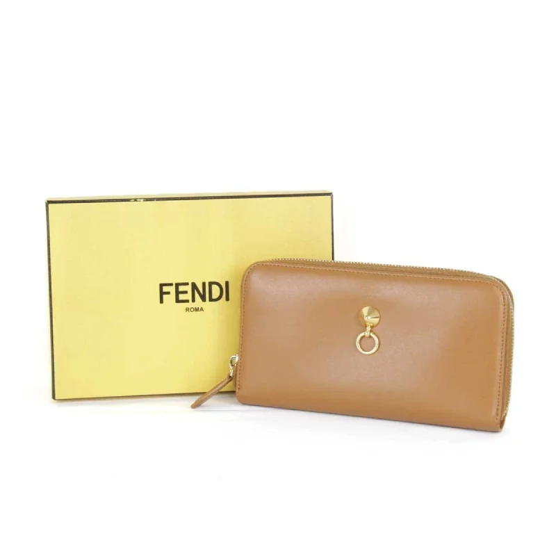 Fendi Hand-Painted Bag -FENDI by the way long wallet leather camel ladies