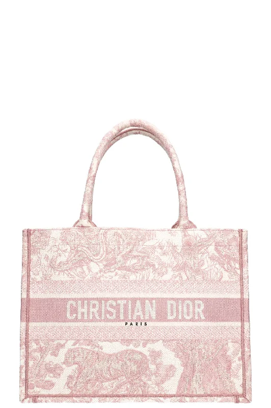 Indulge in the Luxury of Dior BagsCHRISTIAN DIOR Medium Dior Book Tote Toile de Jouy Pink