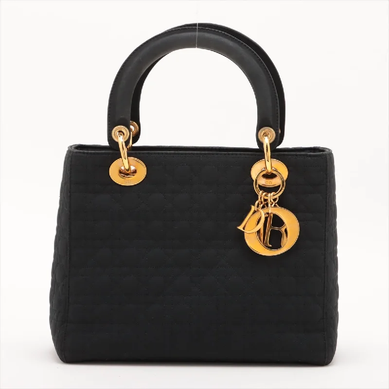 Elevate Your Style with Dior’s Iconic DesignsChristian Dior Lady Dior Cannage Nylon Handbag Black