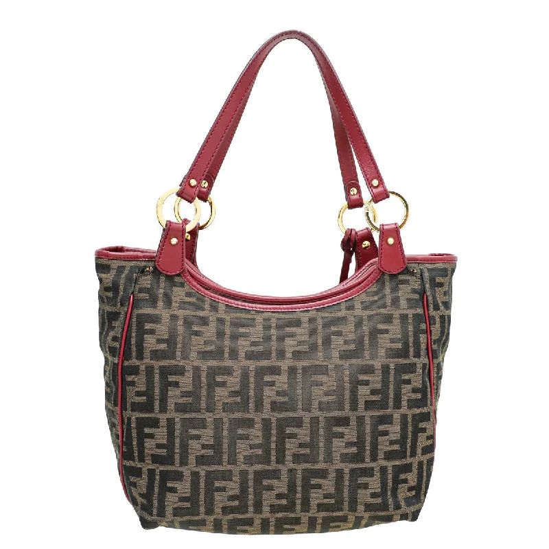 Fendi Diamond Quilted Bag -Fendi Bicolor Zucca Chef Shopper Tote Bag