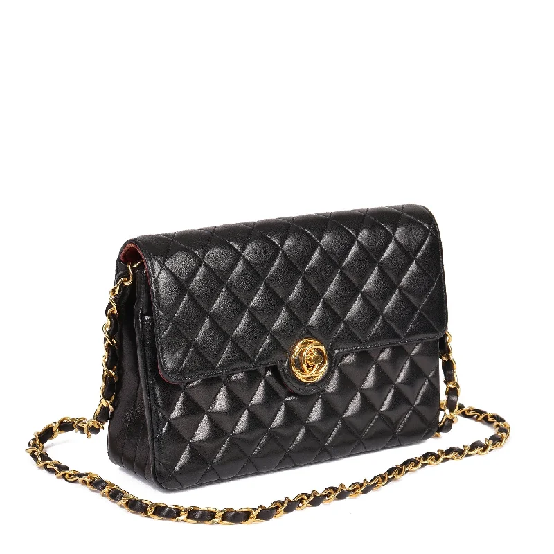 Chanel Must-Have Designer Bag -Chanel Black Quilted Lambskin Vintage Mini Classic Single Flap Bag