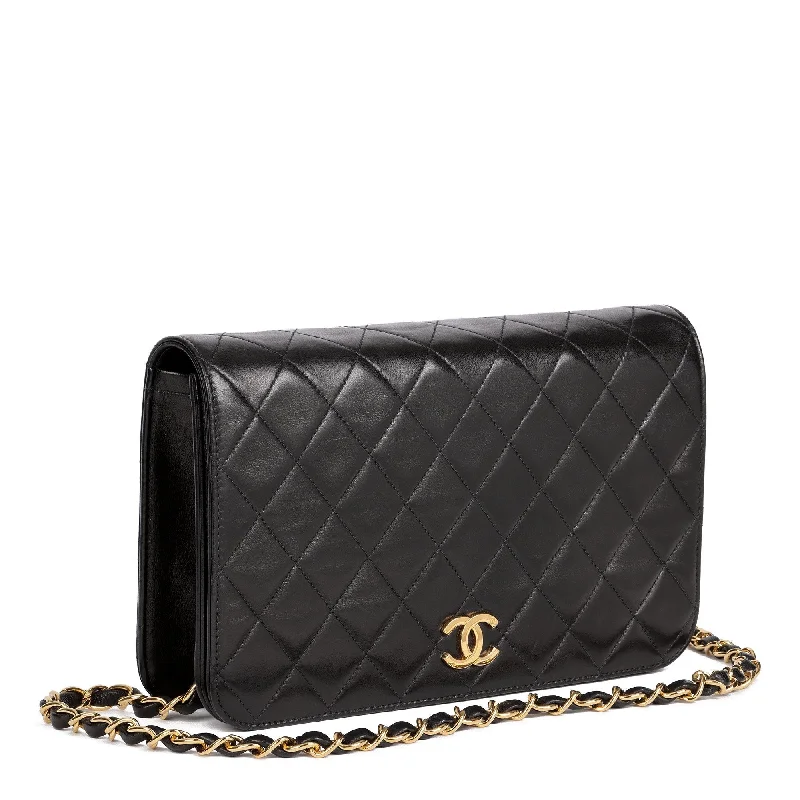 Chanel Parisian Style Bag -Chanel Black Quilted Lambskin Vintage Small Classic Single Full Flap Bag