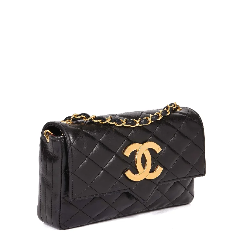 Chanel High-Fashion Statement Bag -Chanel Black Quilted Lambskin Vintage XL Small Classic Single Flap Bag