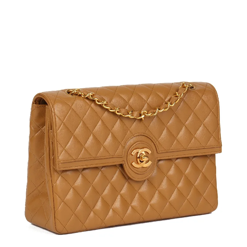 Chanel Fashion Week Bag -Chanel Caramel Quilted Lambskin Vintage Medium Classic Single Flap Bag