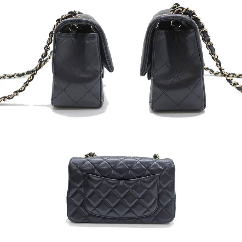 Chanel Rare Vintage Find -CHANEL Mini Flap Bag 20  Black G  GD Chain Shoulderbag Coco Black