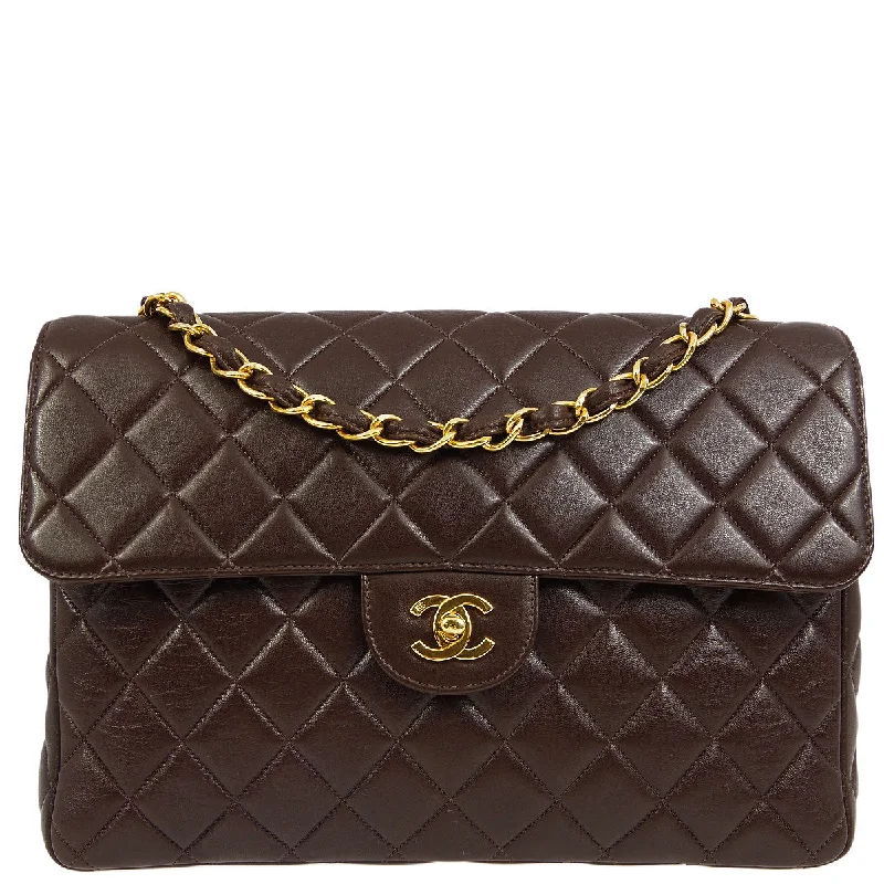 Chanel Ultra-Feminine Bag -Chanel * 1996-1997 Brown Lambskin Jumbo Classic Flap Bag