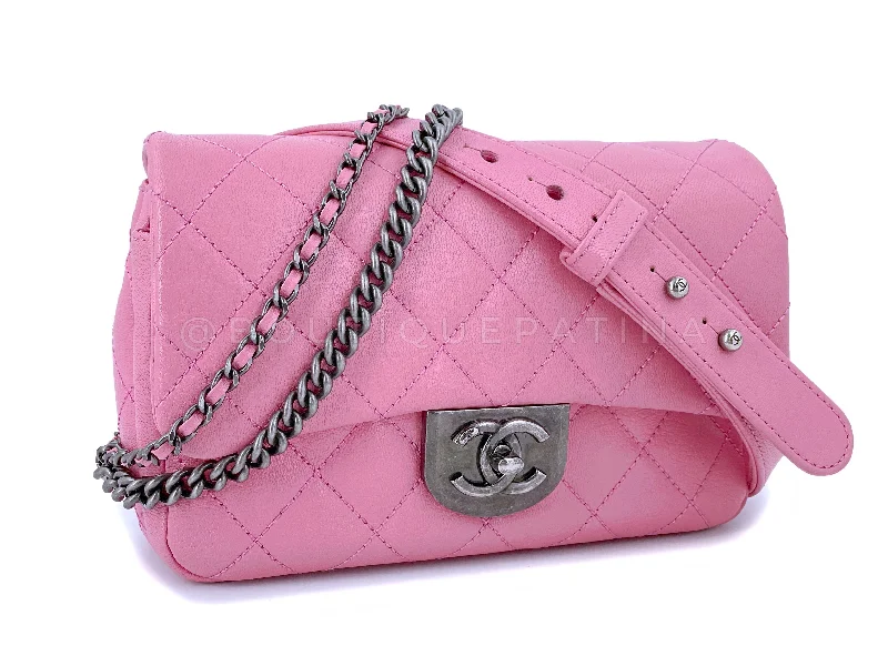 Chanel Resort Collection Bag -Chanel 2015 Pink Goatskin Double Carry Multichain Quilted Medium Flap Bag RHW