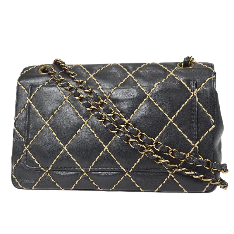 Chanel Must-Have Wardrobe Staple -Chanel 2000-2001 Calfskin Wild Stitch Straight Flap Bag