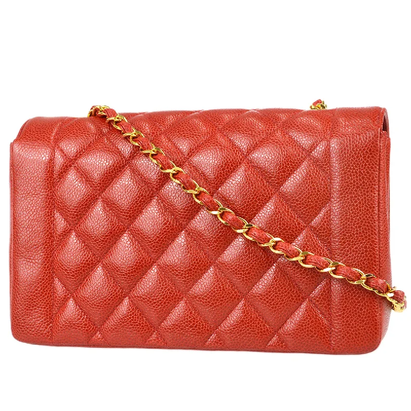 Chanel Elegant & Stylish Bag -Chanel 1991-1994 Red Caviar Medium Diana Flap Bag