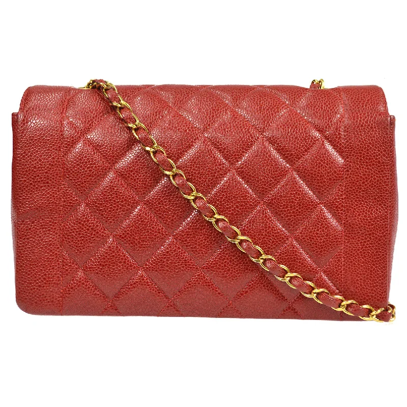 Chanel Celebrity Favorite Bag -Chanel 1994-1996 Red Caviar Medium Diana Flap Bag