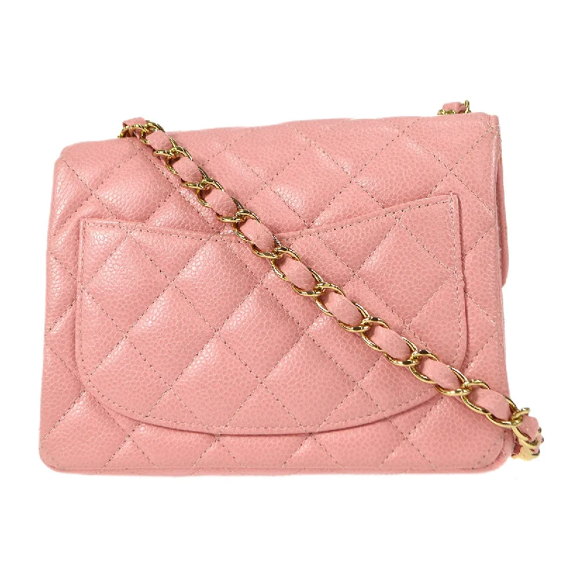 Chanel Resort Collection Bag -Chanel Pink Caviar Mini Square Flap Bag 17