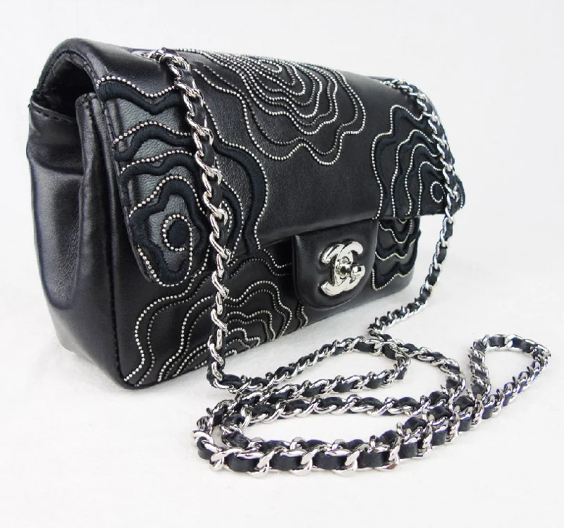 Chanel Exclusive Limited Edition Bag -CHANEL 'Follies' black flap bag