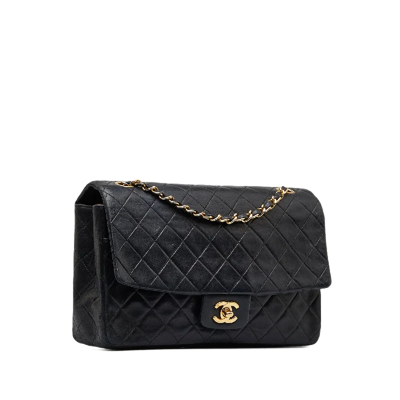 Chanel Timeless Handbag -CHANEL Medium Quilted Lambskin Single Flap Bag