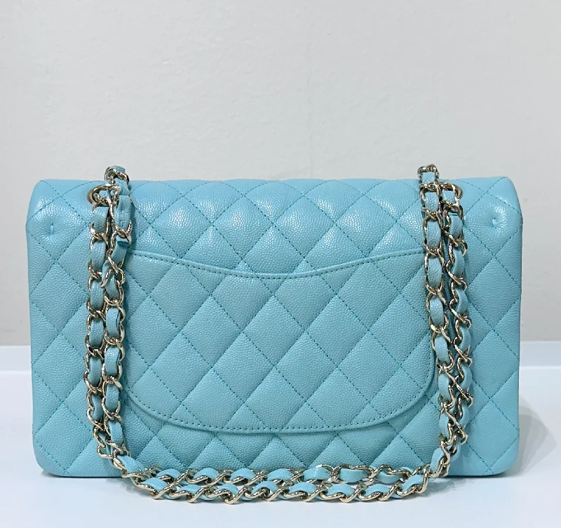 Chanel Elegant & Stylish Bag -Chanel 19C Tiffany Blue Medium Caviar Classic Flap Bag GHW