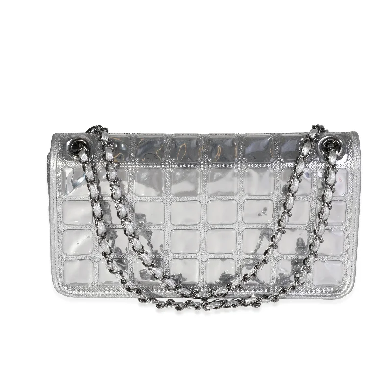 Chanel Modern Classic Bag -Chanel Silver Ice Cube Flap Bag