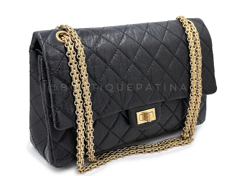 Chanel Mother’s Day Gift Bag -Chanel Black Aged Calfskin Reissue Medium 226 2.55 Flap Bag GHW