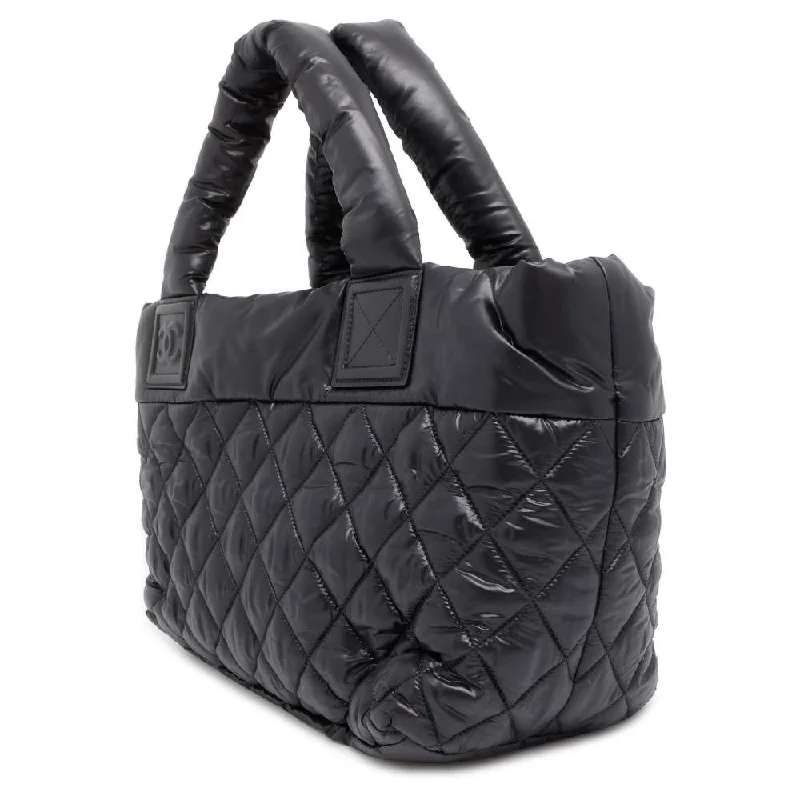 Chanel Parisian Style Bag -CHANEL Coco Cocoon SmallTote Bag Black A48610 Nylon Size PM