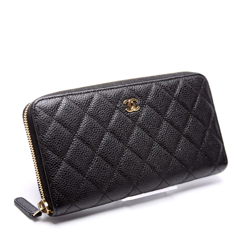 Chanel Winter Bag -Chanel CC Caviar Small Zip Around Wallet