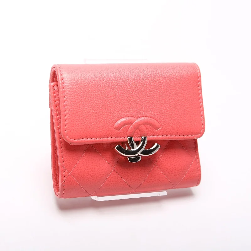 Chanel Summer Bag -Chanel CC Compact Caviar Trifold Wallet