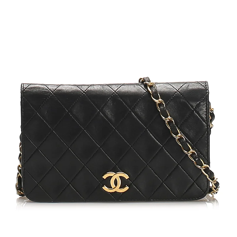 Chanel Special Occasion Bag -CC Timeless Lambskin Leather Flap Bag Black