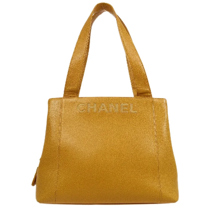 Chanel Wedding Guest Bag -CHANEL 1997-1999 Beige Caviar Tote 02662