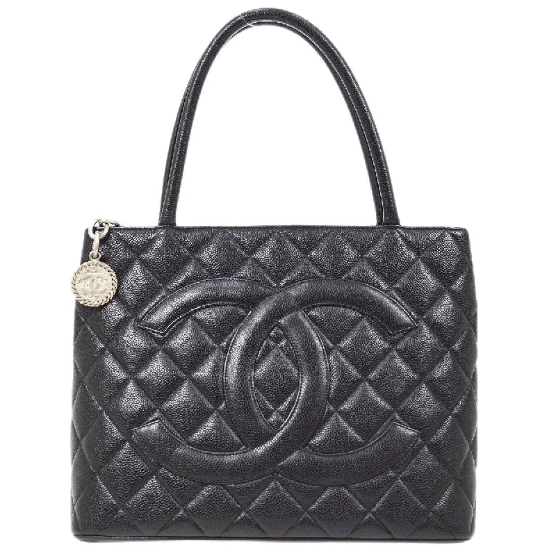 Chanel Collector’s Item Bag -CHANEL 2000-2001 Black Caviar Medallion Tote 81213