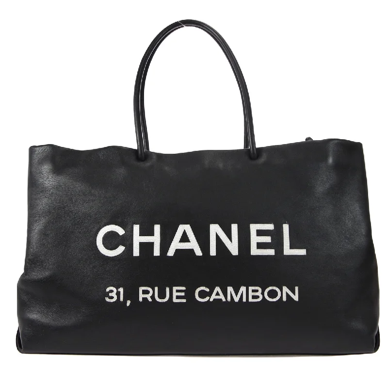 Chanel Resort Collection Bag -CHANEL 2008-2009 Essential Tote Black Calfskin 46519