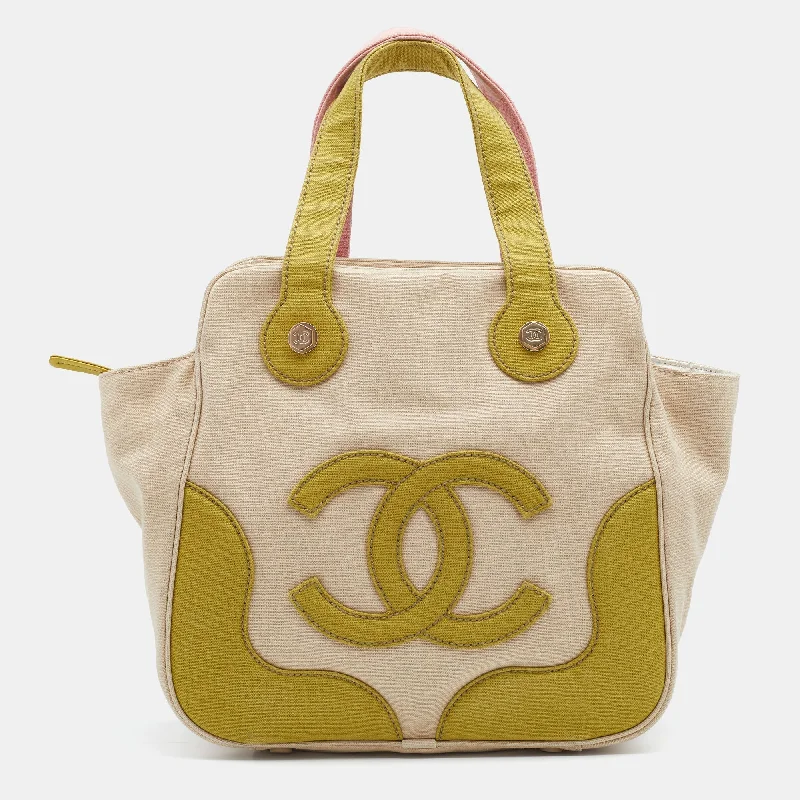 Chanel Winter Bag -Chanel Beige Canvas CC Tote