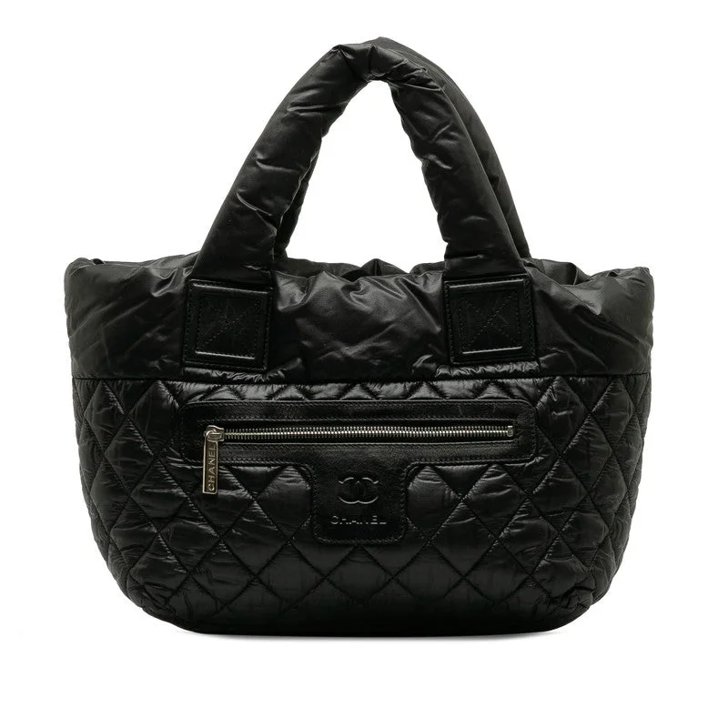 Chanel Elegant City Bag -Chanel Coca-Cola PM Coca-Cola Killing Tote Bag Black Nylon Leather  Chanel