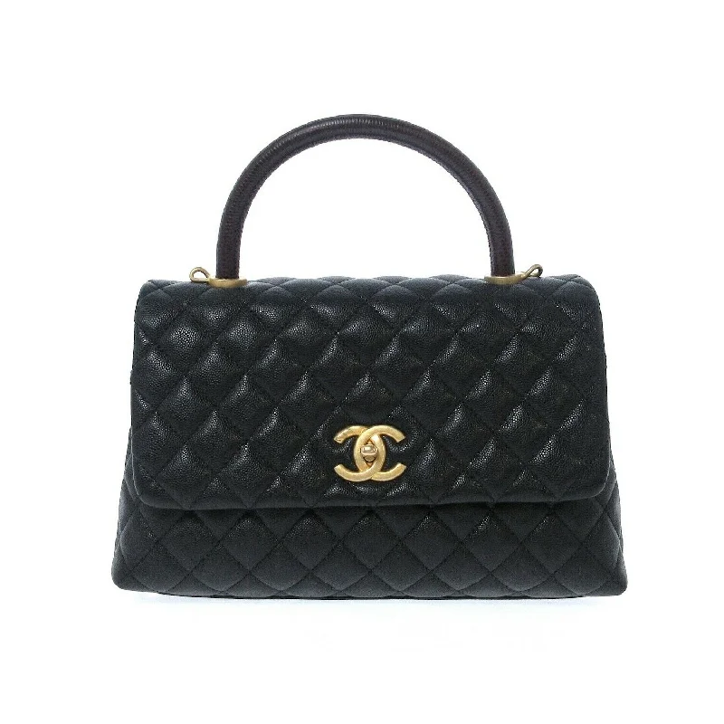 Chanel Fashion Week Bag -Coco Handle Medium Flap Bag Black