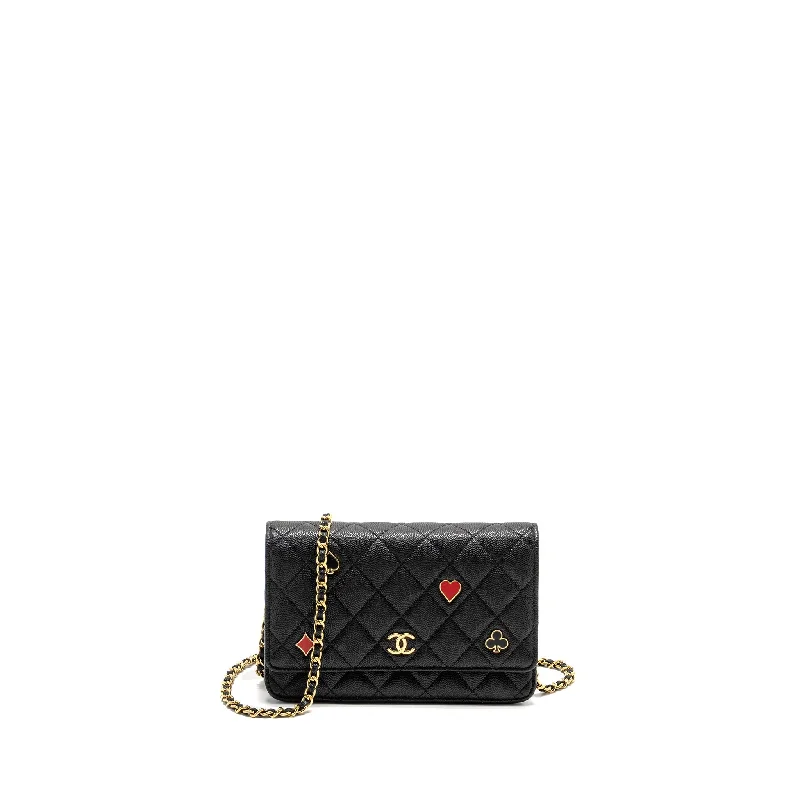 Chanel Elegant & Stylish Bag -Chanel Coco Casino Wallet on Chain Caviar Black GHW (Microchip)