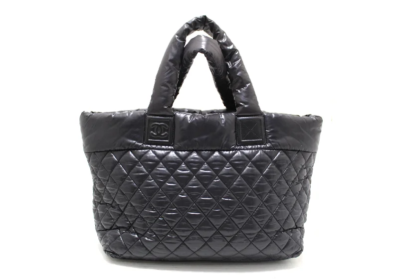 Chanel Fashion Week Bag -Chanel Coco Cocoon Black Quilted Nylon Reversible Tote