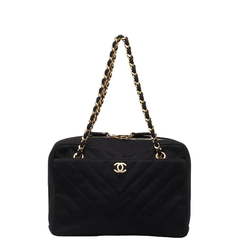 Chanel Evening Clutch -Chanel Coco Killing Chain Tote Bag Black Cotton  Chanel