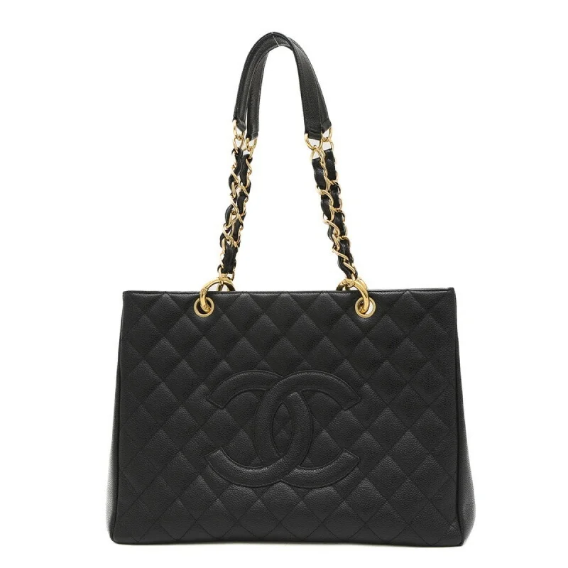 Chanel Iconic Parisian Bag -Chanel Coco Mark Matelasse GST Tote Bag Caviar Skin Black A50995