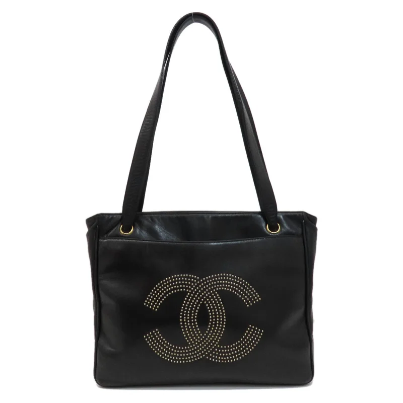 Chanel High Society Bag -Chanel Coco Mark Studded Tote Bag Lambskin Women's