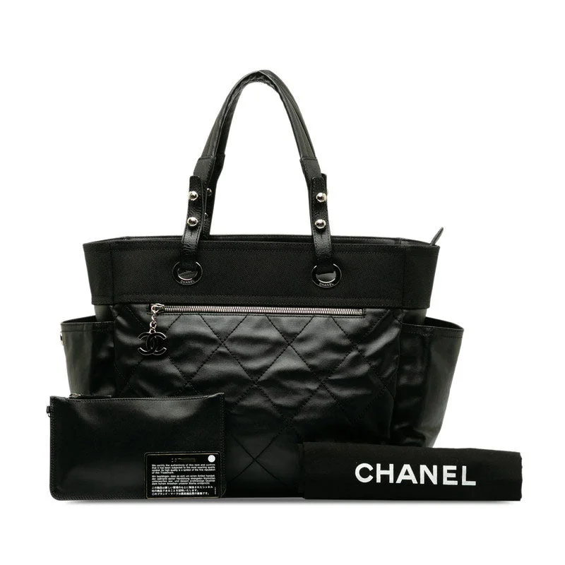 Chanel Work Bag -CHANEL COCOMARK PARIBIARITZ GM Tote BAG BLACK PVC LINKS LEADER LADY CHANEL SHOPPING MARKET SHOPPING CHANEL