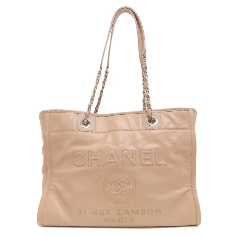 Chanel Trendy IT Bag -Chanel Deauville MM Tote Bag Calfskin Women's