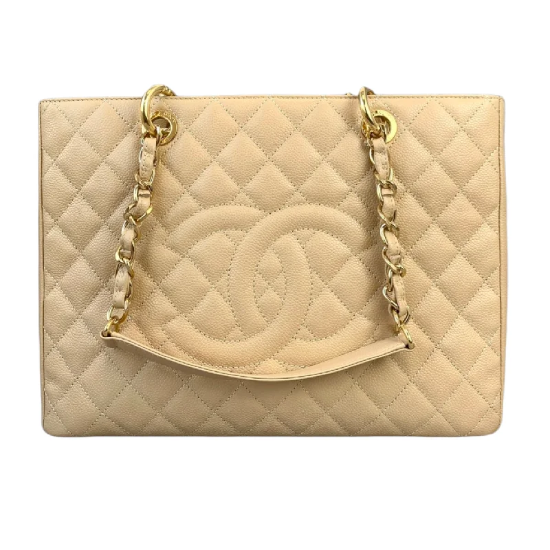 Chanel Iconic Parisian Bag -Grand Shopping Tote Caviar Beige GHW