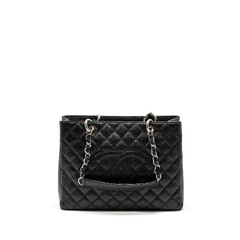 Chanel European Luxury Bag -Chanel Grand Shopping Tote Caviar BLACK SHW