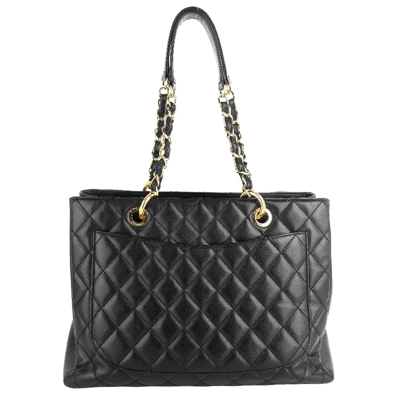 Chanel Everyday Bag -CHANEL Grand Shopping Tote GST Large Caviar Leather Bag