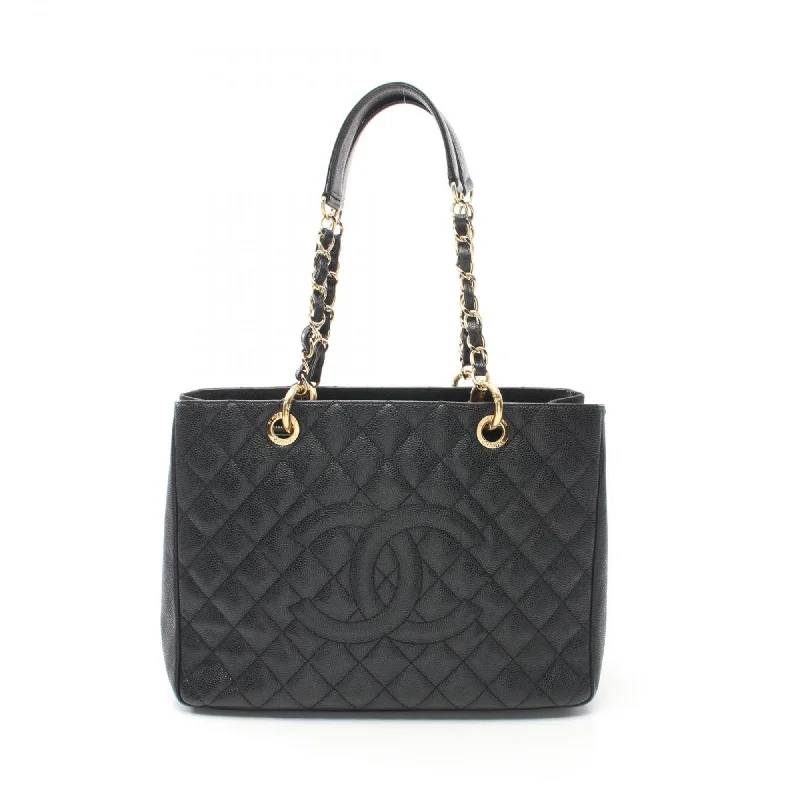 Chanel Must-Have Wardrobe Staple -CHANEL Matelasse Grand GST Tote Bag, Caviar Skin, Women's, Black