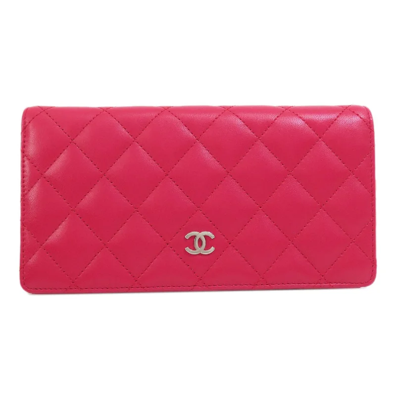 Chanel High-End Handbag -Chanel Matelasse Long Wallet Lambskin Women's CHANEL