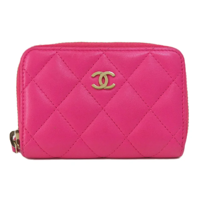 Chanel Fashion Week Bag -CHANEL Matelasse Wallet/Coin Case Lambskin Women's