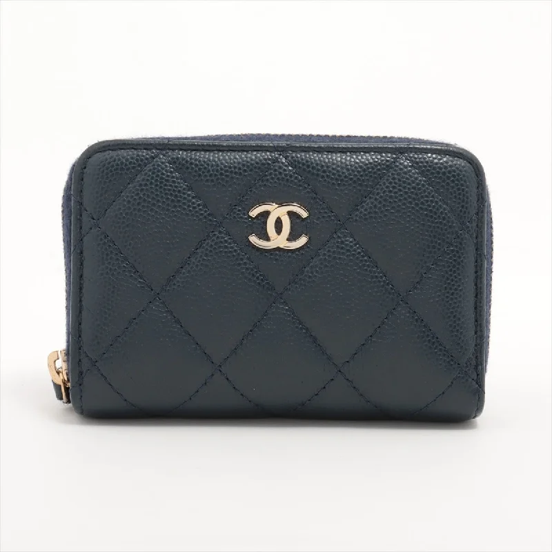 Chanel Luxury Statement Bag -Chanel Matrace Caviar S Card Case Naive Gold  None. 31 Coin Case