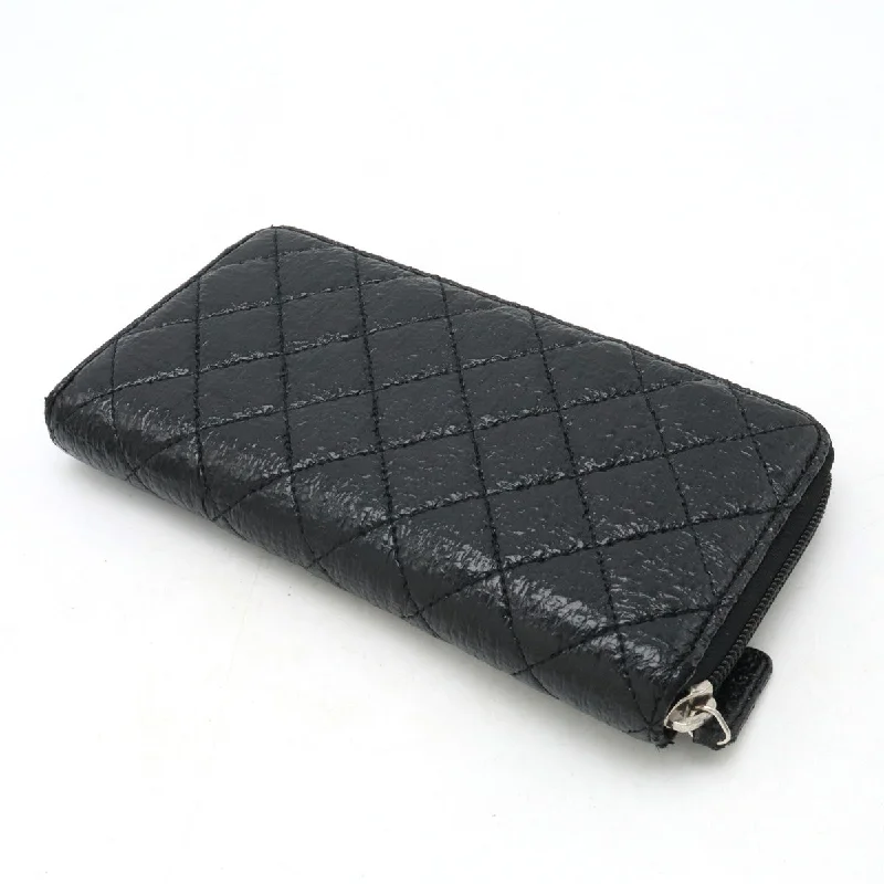 Chanel High-Fashion Statement Bag -CHANEL MATRACE COCOMARK ROUND Long Wallet  TWID LEADER BLACK BLACK SILVER A50097 BLUMIN BLUMIN MARKET SHOP