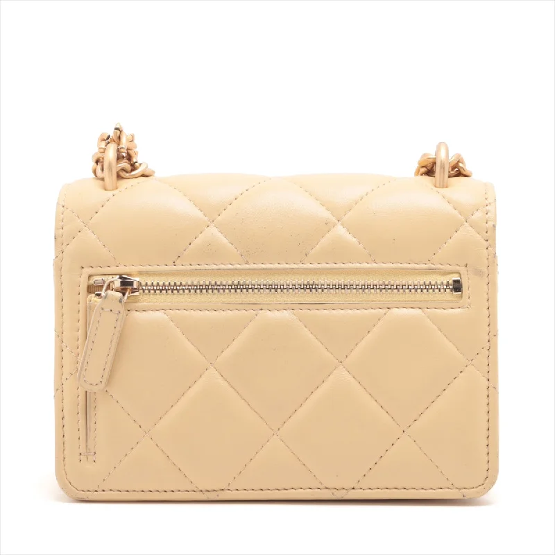 Chanel Modern Classic Bag -Chanel Matrasse  Chain Wallet Beige Gold  32rd