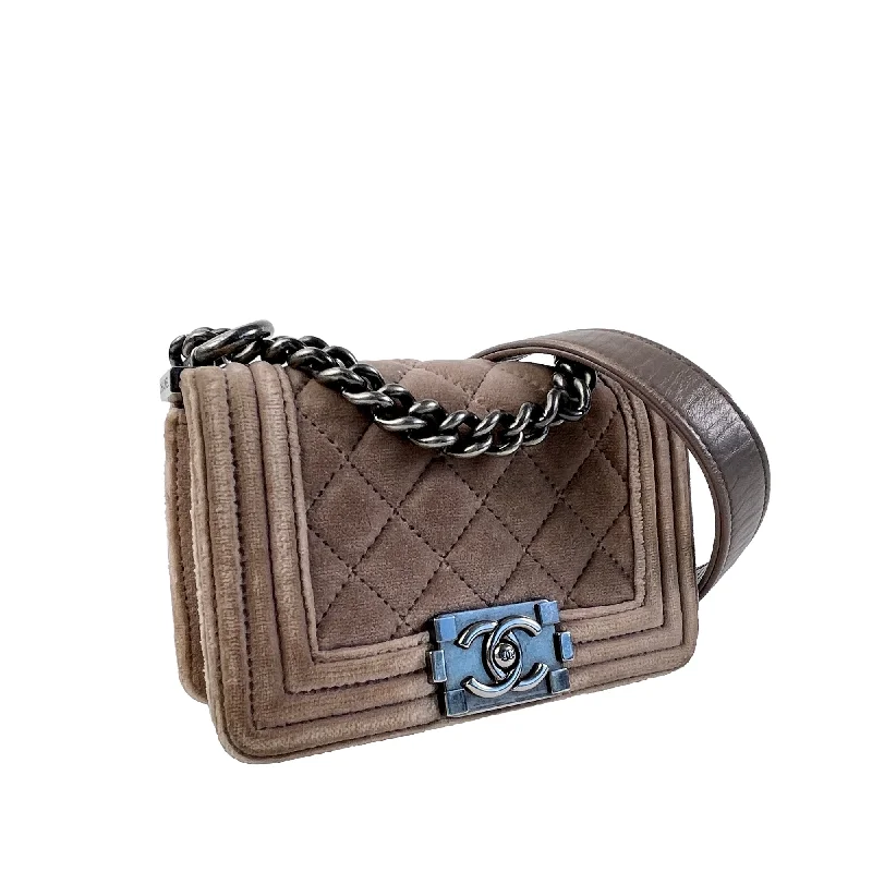 Chanel Birthday Gift Bag -CHANEL Mini Velvet Boy Flap Bag