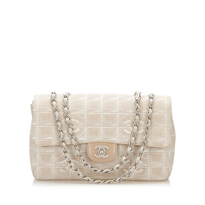 Chanel Fall Collection Bag -New Travel Line Canvas Flap Bag Beige