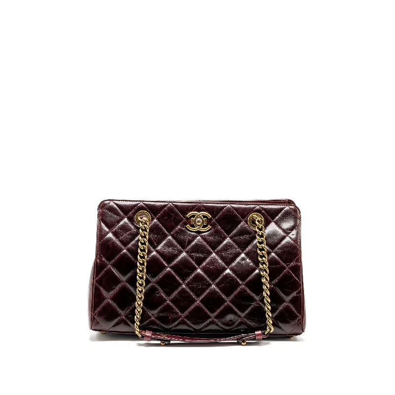 Chanel Spring Collection Bag -Chanel Perfect Edge Tote Bag Calfskin Burgundy GHW